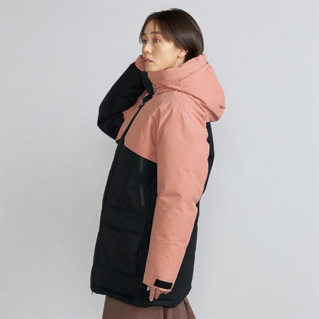 【吸湿発熱】WINDSTOPPER イエローナイフダウンジャケット ブラック×カメオブラウン 2XL