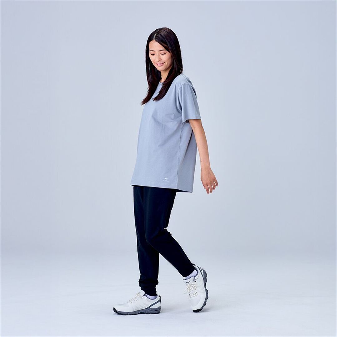 ハイストレッチ クルーネック半袖シャツ（レギュラーシルエット） グレー XL