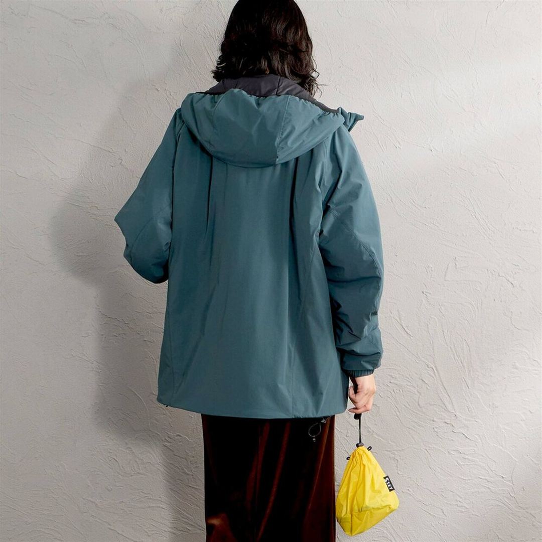 【JEANS FACTORY／吸湿発熱】ブレスサーモパファージャケット フォレストグリーン XL