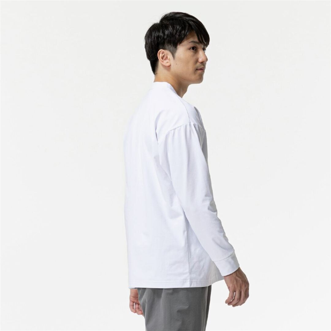 【ミズノ直営限定】ワンポイントロゴ ロングTシャツ ホワイト S