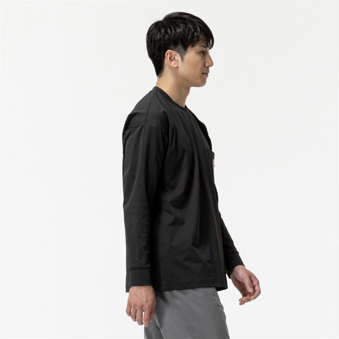 【ミズノ直営限定】ワンポイントロゴ ロングTシャツ ブラック XO