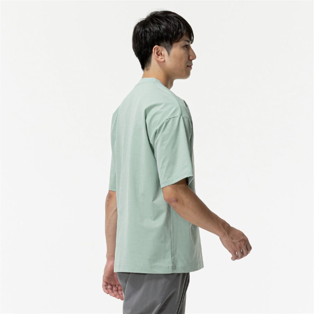 【ミズノ直営限定】ワンポイントロゴ Tシャツ(ワイドシルエット) フロスティグリーン O