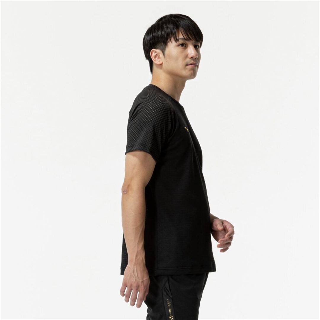 【ミズノ直営限定／ミズノプロ】クーリングTシャツ ブラック S