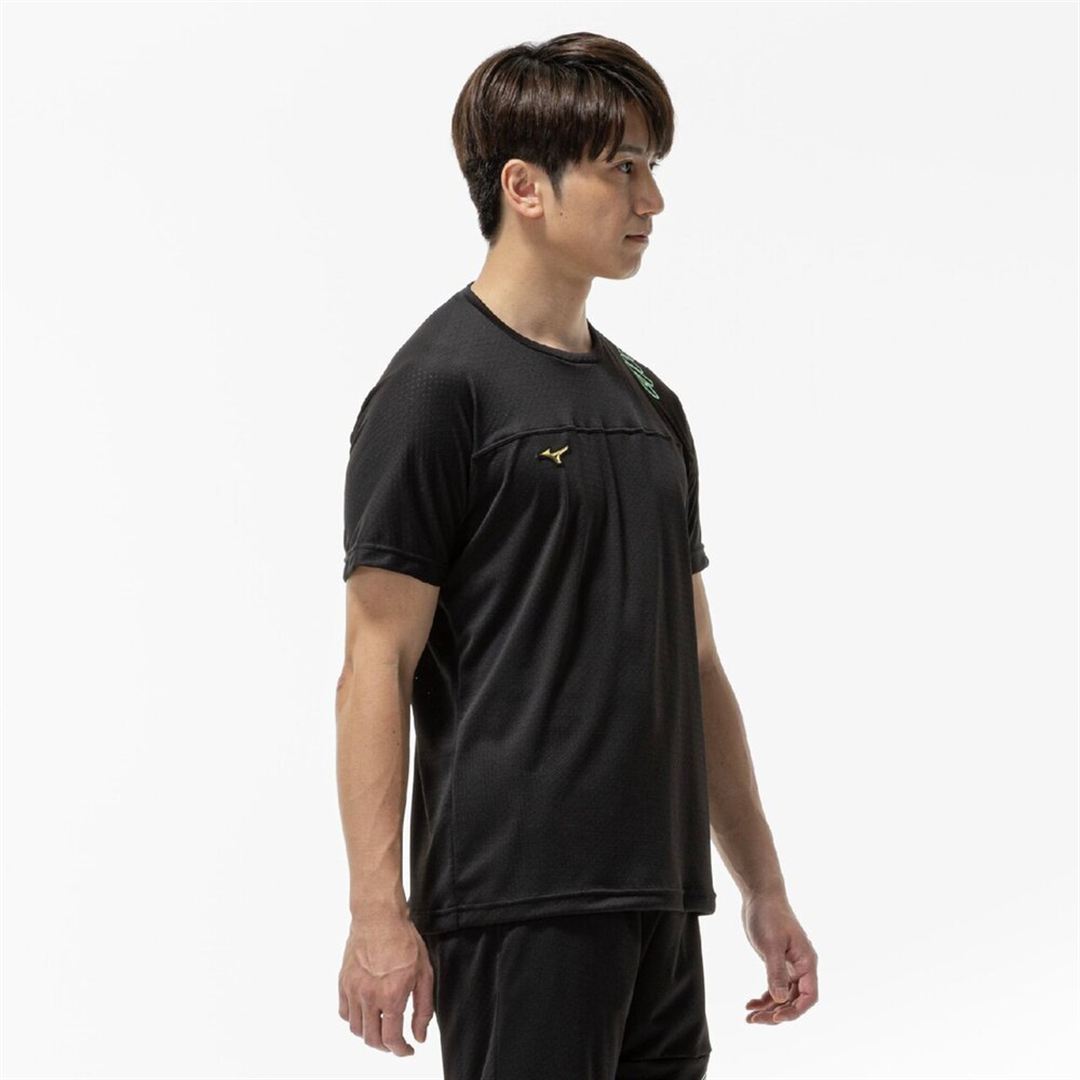【ミズノプロ／汗処理／通気】KUGEKI RAPID Tシャツ ブラック M