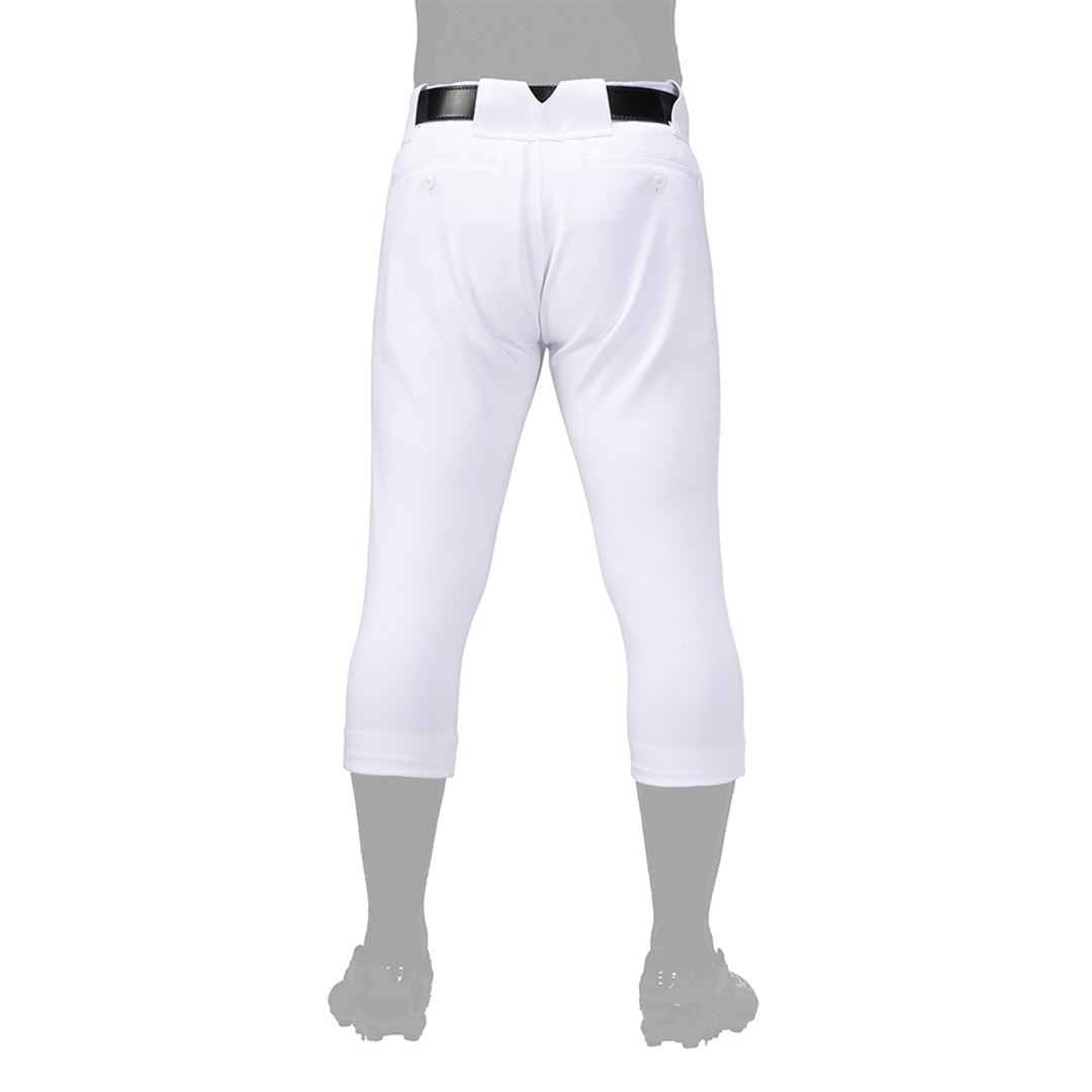 【ミズノ直営限定／ミズノプロ】強伸 ストレッチパンツ／レギュラーフィットタイプ(ワッペン付き) ホワイト S