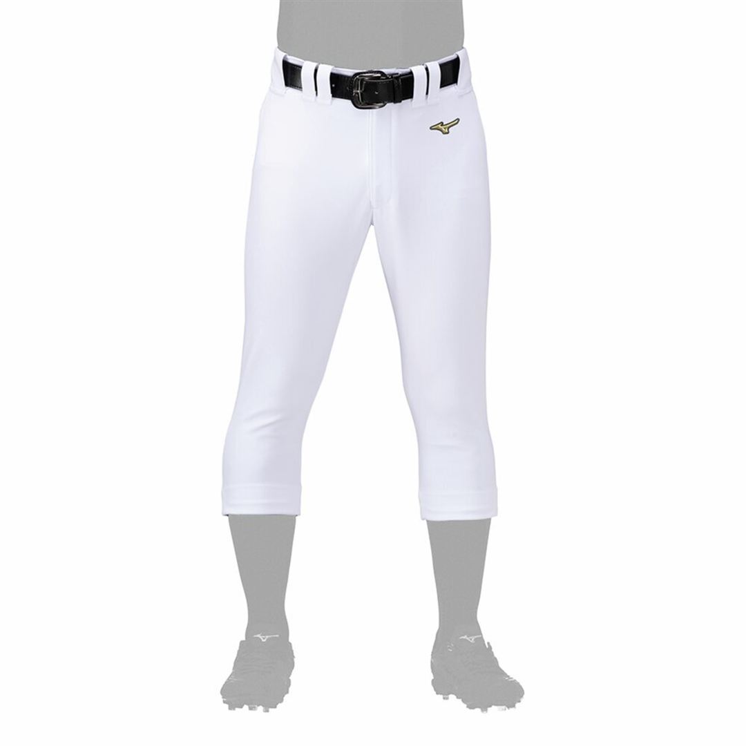 【ミズノ直営限定／ミズノプロ】強伸 ストレッチパンツ／レギュラーフィットタイプ(ワッペン付き) ホワイト XO