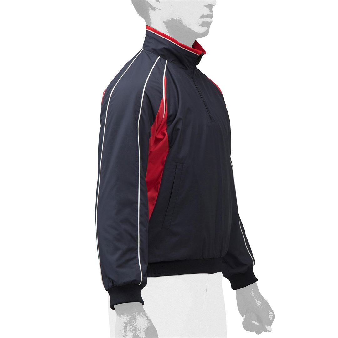 ハーフZIPジャケット ネイビー×レッド 160