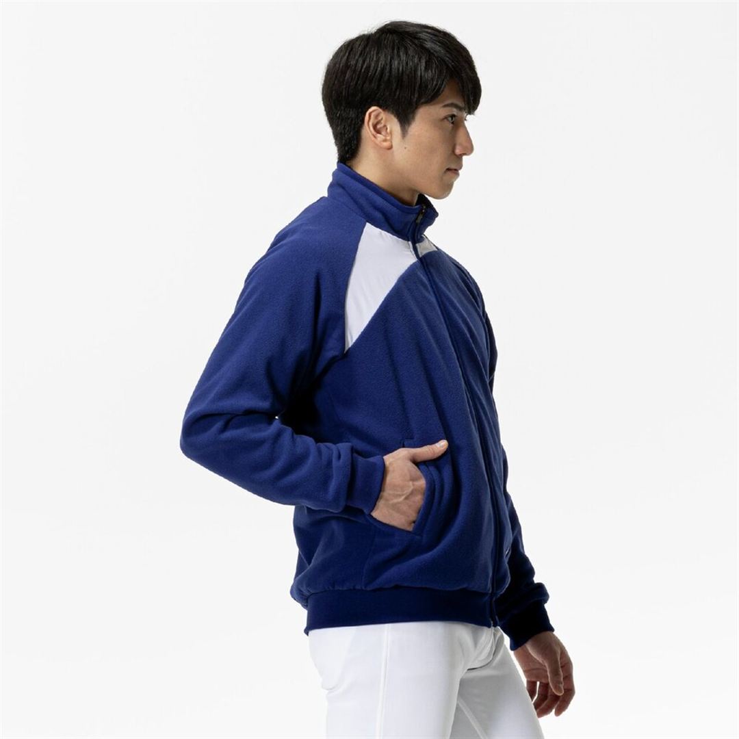 【ミズノプロ】フリースジャケット(厚手) パステルネイビー XO