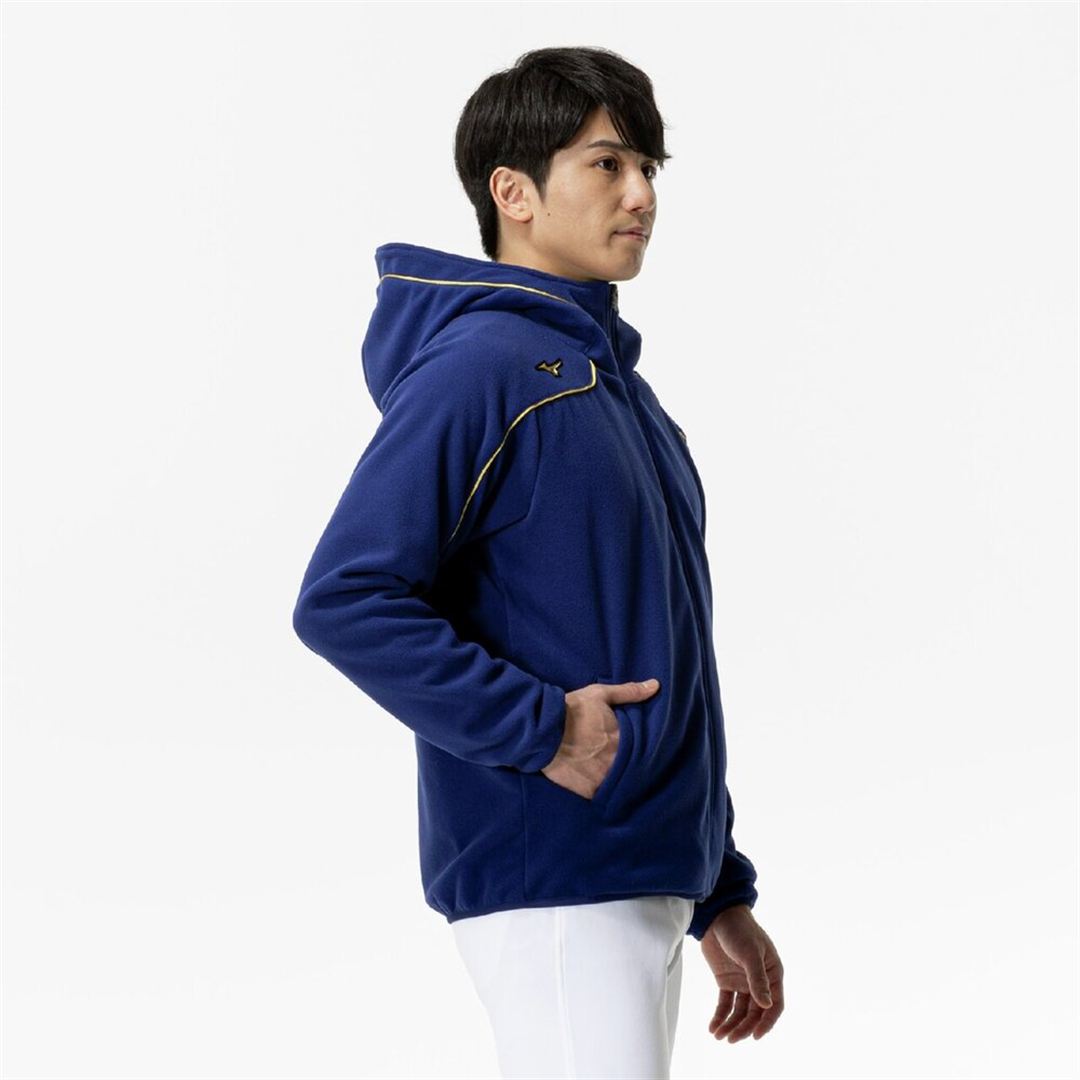 【ミズノプロ】フリースフーディ(厚手) パステルネイビー XO