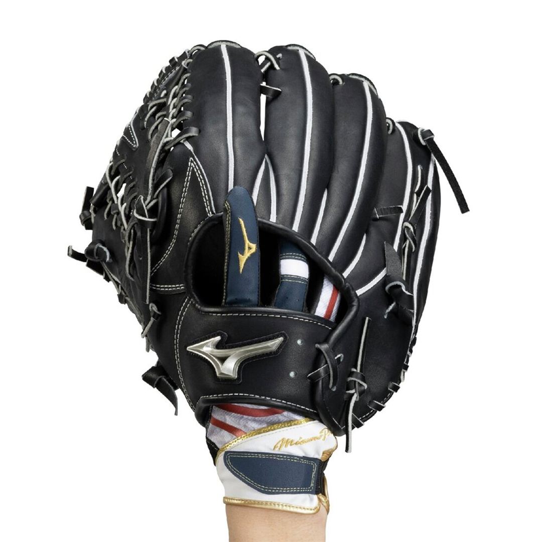 【ミズノプロ】守備手袋 勝色コレクション【右手用】 ネイビー×レッド×ゴールド M