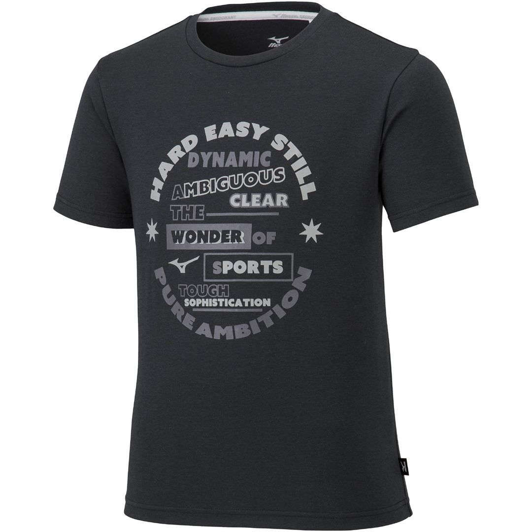 【ミズノ直営限定】グラフィックTシャツ ブラック 130