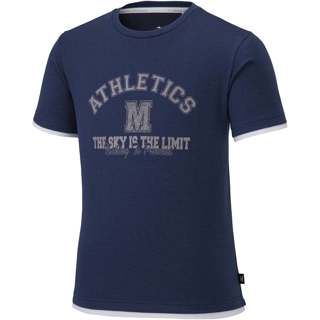 【ミズノ直営限定】グラフィックTシャツ ネイビー 150