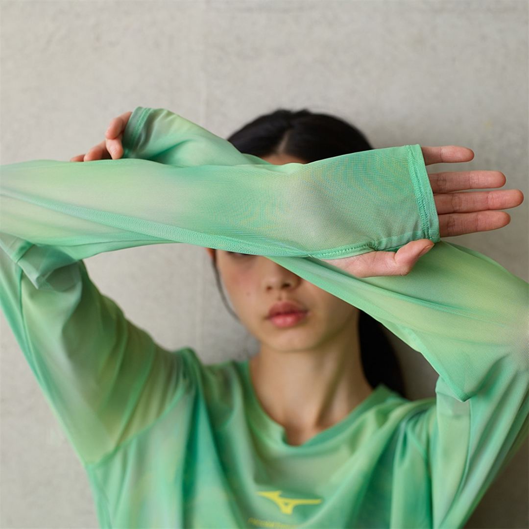 【ニコライ バーグマン】シアーTシャツ(長袖) グリーン L