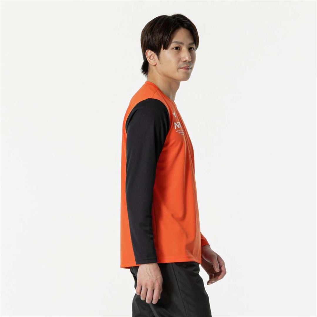 【抗菌防臭／防汚】N-XT Tシャツ(長袖) スパイシーオレンジ S