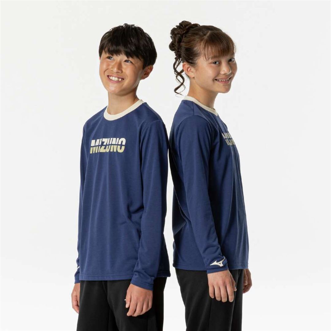 【抗菌防臭／防汚】GACHI Tシャツ(長袖) エステートブルー 120