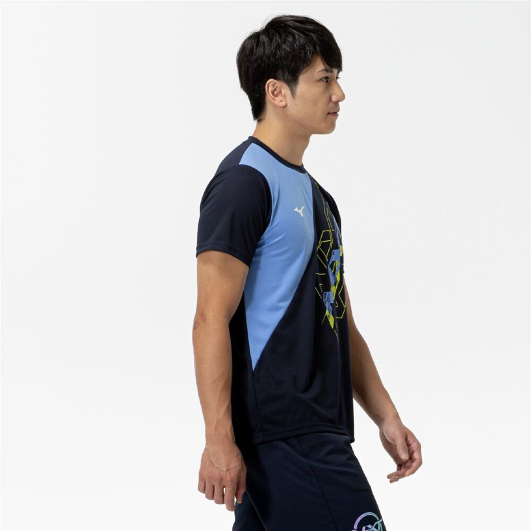 【接触冷感】アイスタッチTシャツ ドレスネイビー S