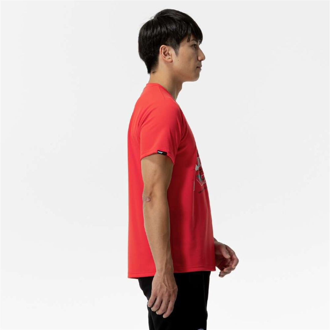 【抗菌防臭／防汚】Tシャツ ポピーレッド S