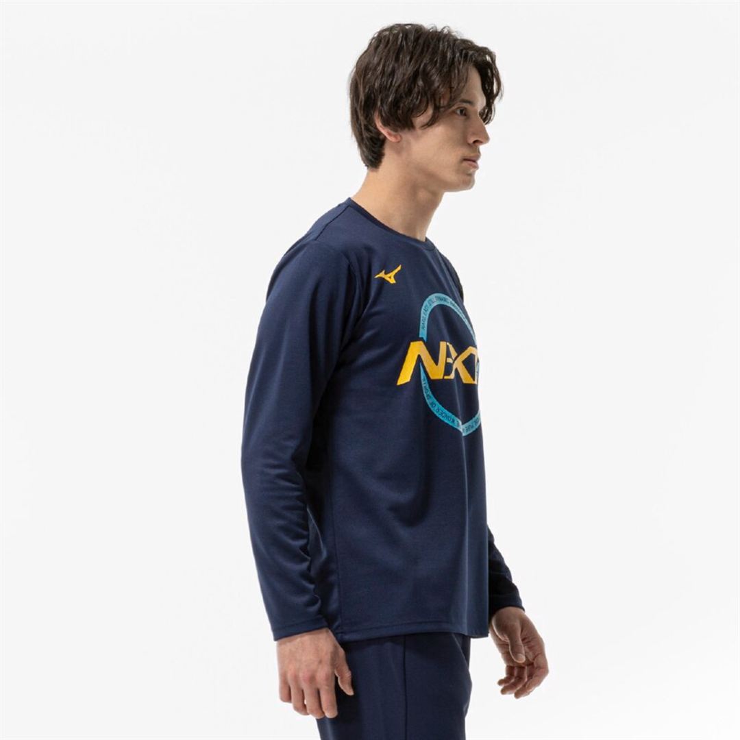 【抗菌防臭／防汚 】N-XT Tシャツ(長袖) ドレスネイビー 2XL