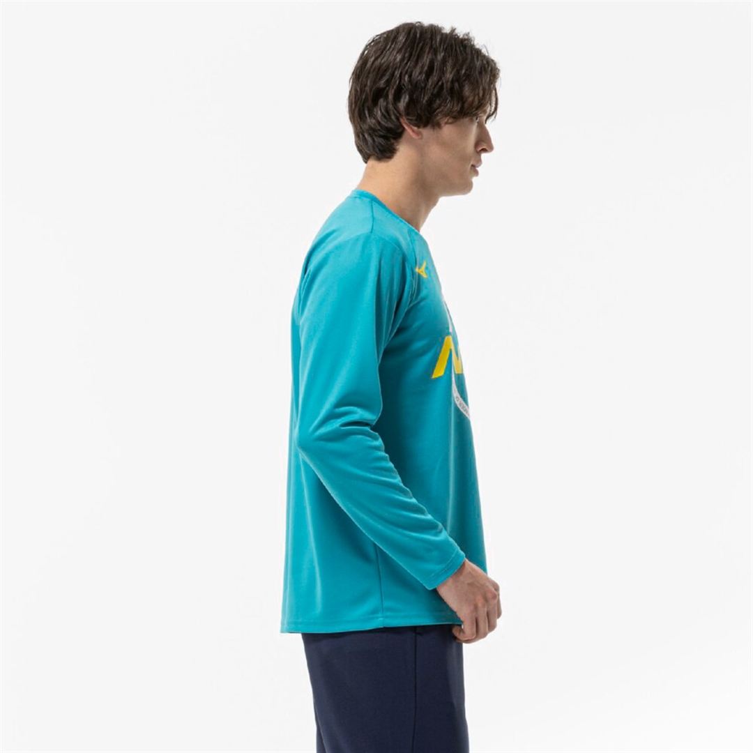 【抗菌防臭／防汚 】N-XT Tシャツ(長袖) ターコイズ 2XL