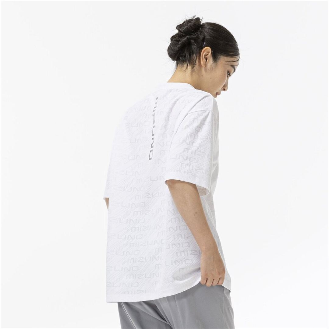 【ミズノ直営限定】シアージャカードTシャツ(ワイドシルエット) ホワイト S