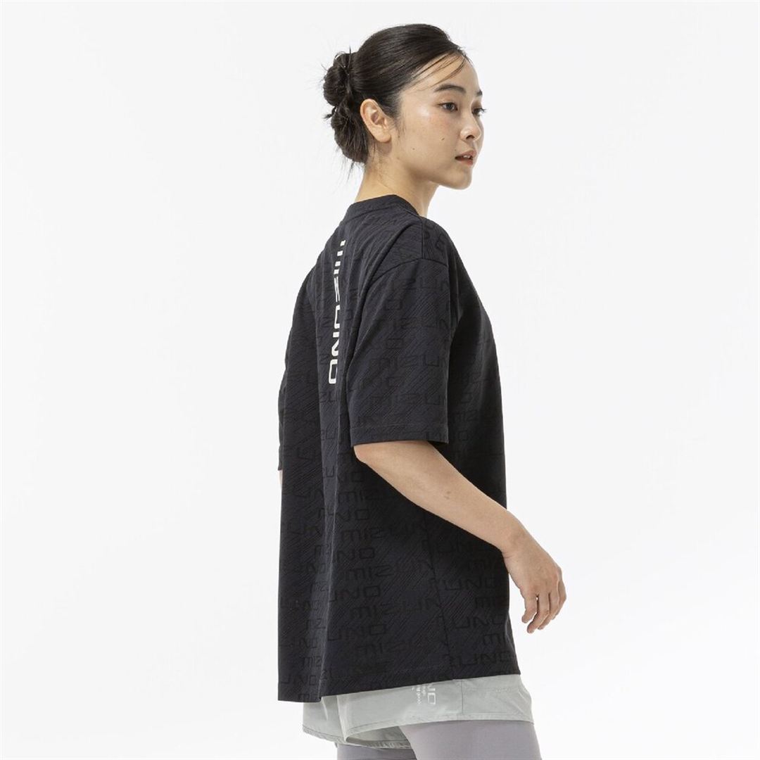 【ミズノ直営限定】シアージャカードTシャツ(ワイドシルエット) ブラック S