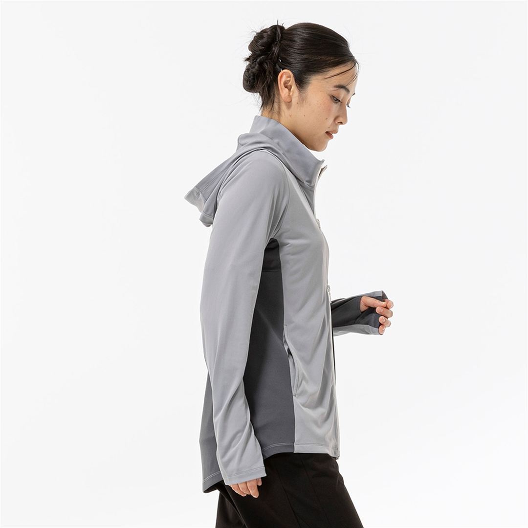 【ミズノ直営限定】ストレッチスムースフーディ グレー S
