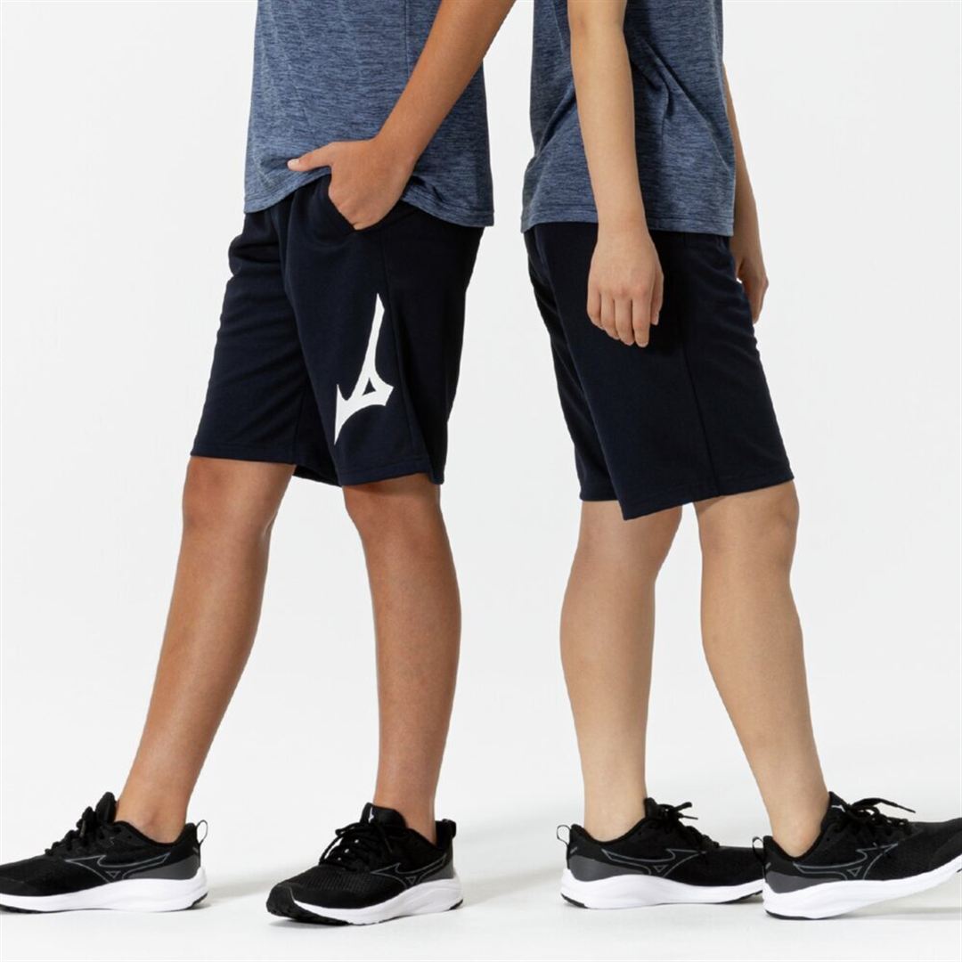 【抗菌防臭／防汚】ニットハーフパンツ ディープネイビー 120