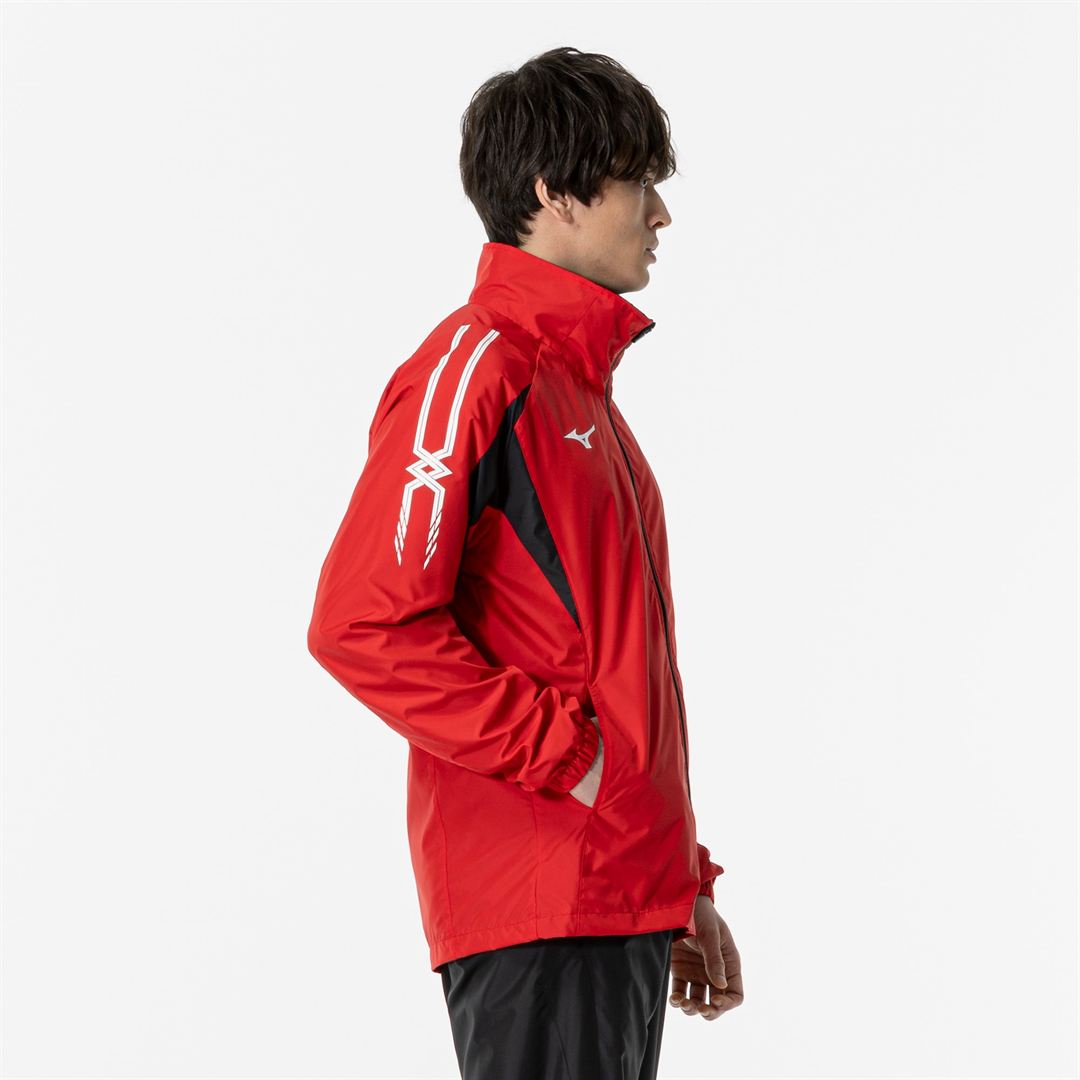 ウィンドブレーカージャケット チャイニーズレッド×ブラック XS