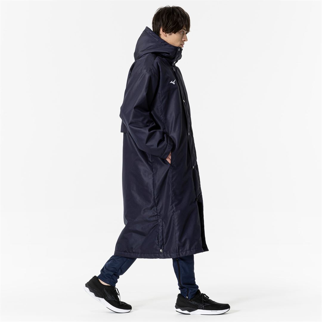中綿ロングボアコート ディープネイビー XL