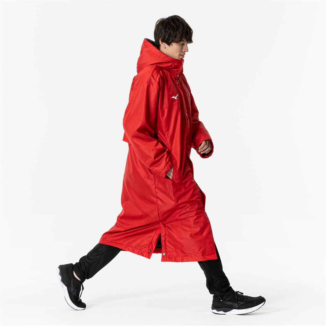 中綿ロングボアコート チャイニーズレッド XL