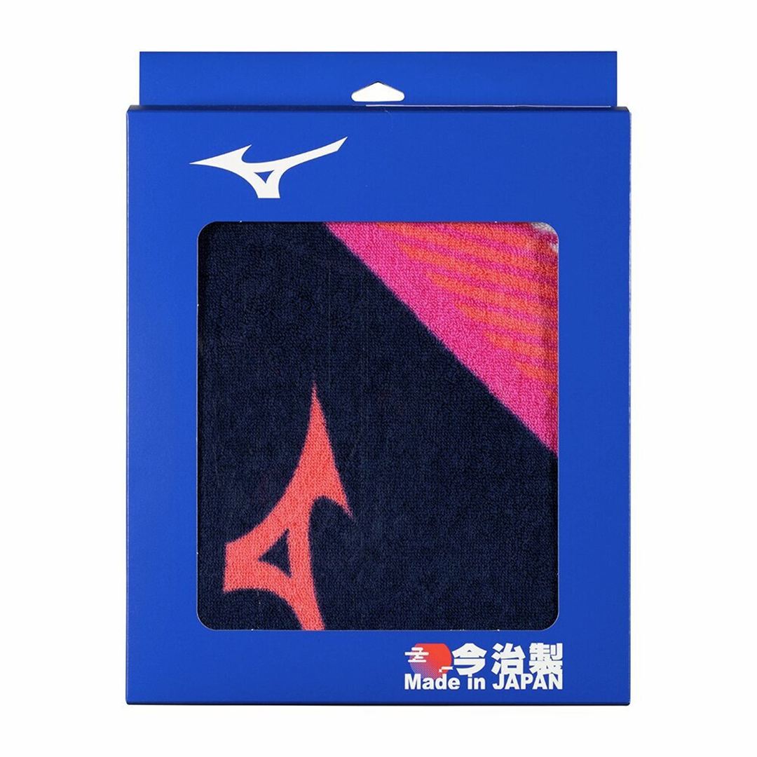 今治製タオル／バスタオル(箱入り) ネイビー×ピンク