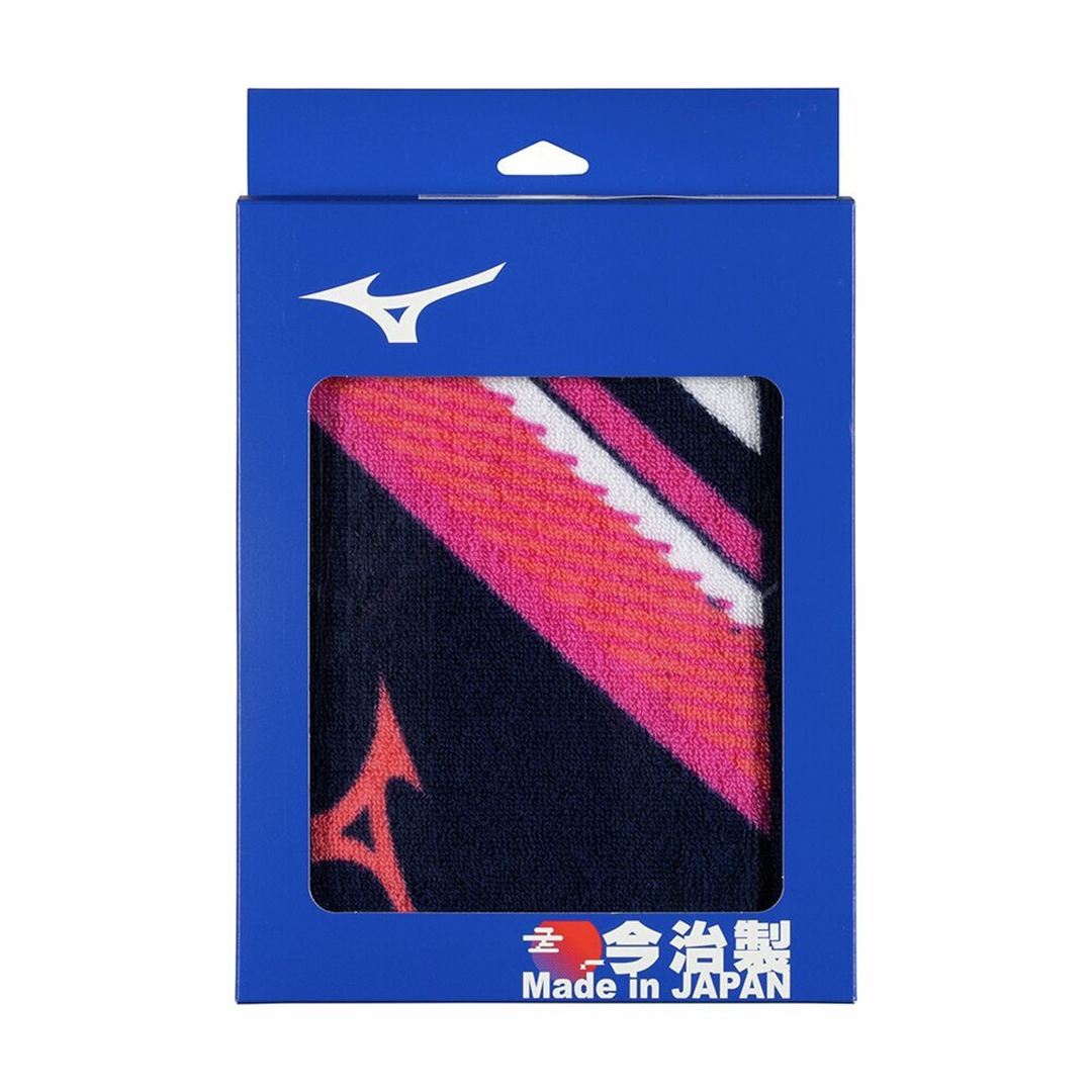 今治製タオル／フェイスタオル(箱入り) ネイビー×ピンク