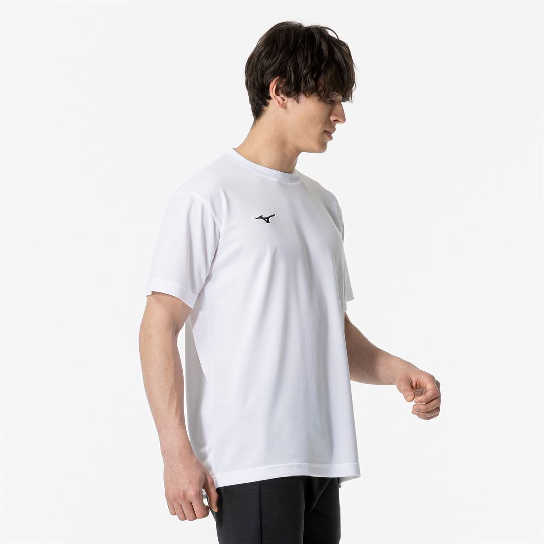 ナビドライTシャツ(半袖／丸首) ホワイト×ブラック 4XL