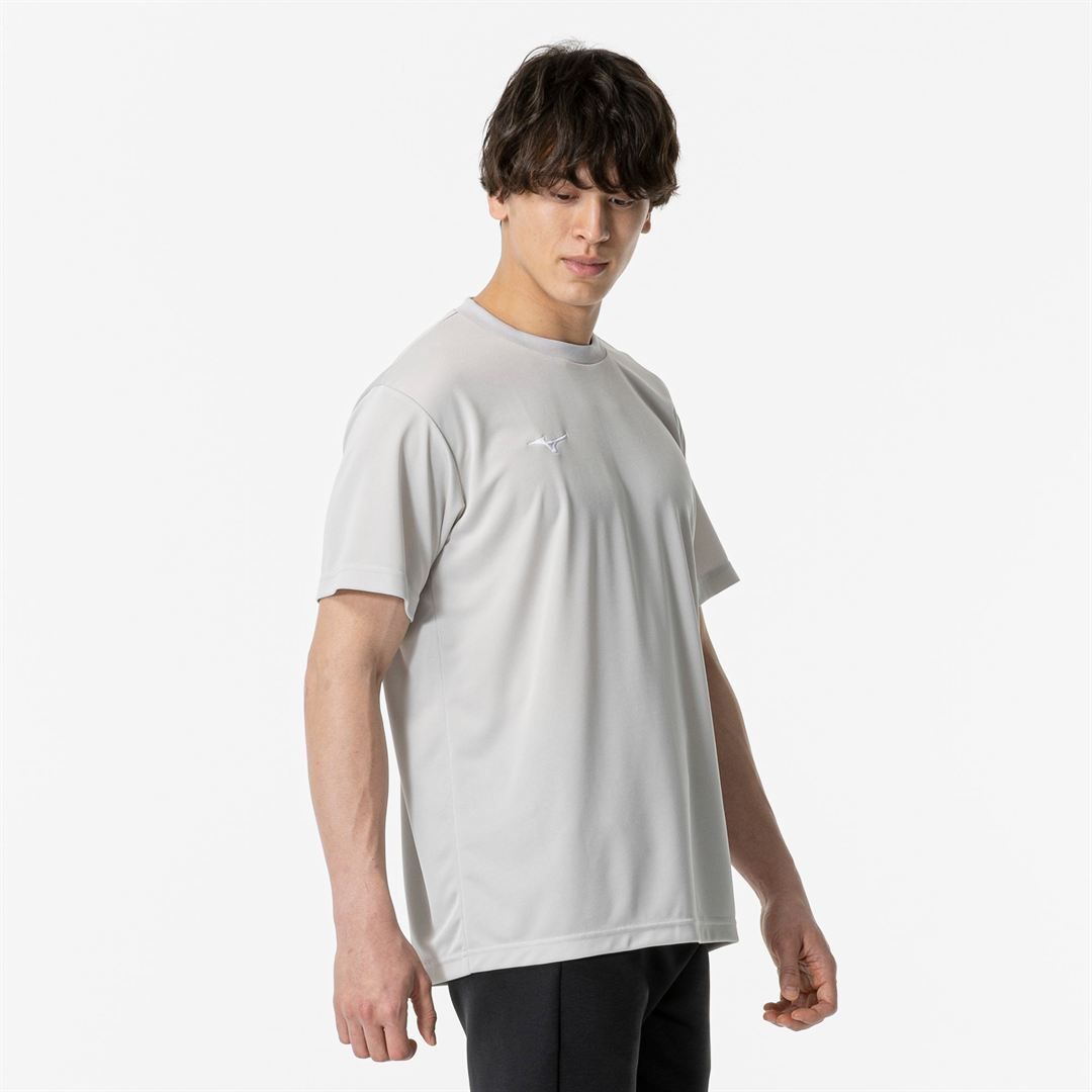 ナビドライTシャツ(半袖／丸首) ベイパーシルバー×ホワイト 4XL