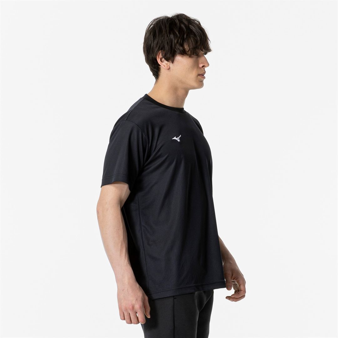ナビドライTシャツ(半袖／丸首) ブラック×ホワイト 4XL