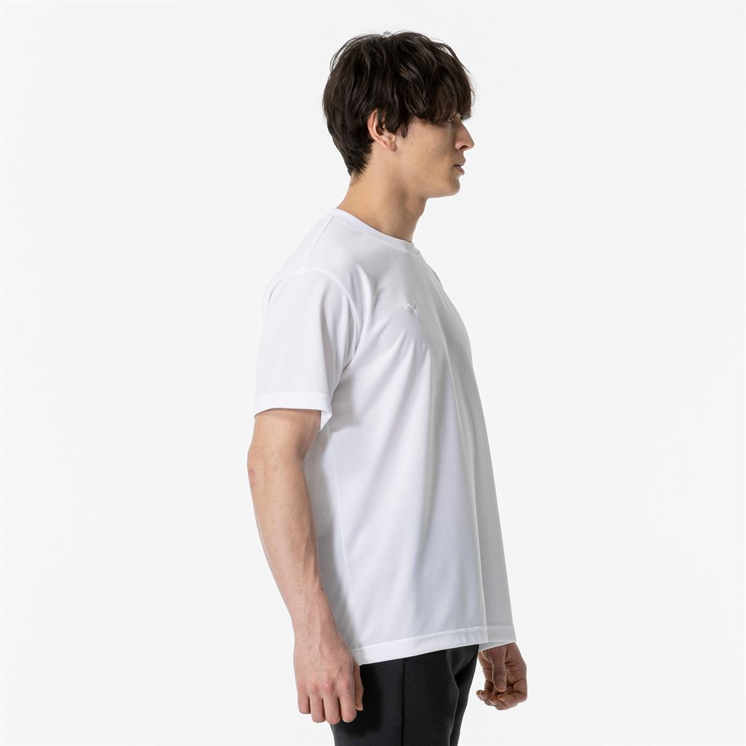 ナビドライTシャツ(半袖／丸首) ホワイト×ホワイト 4XL