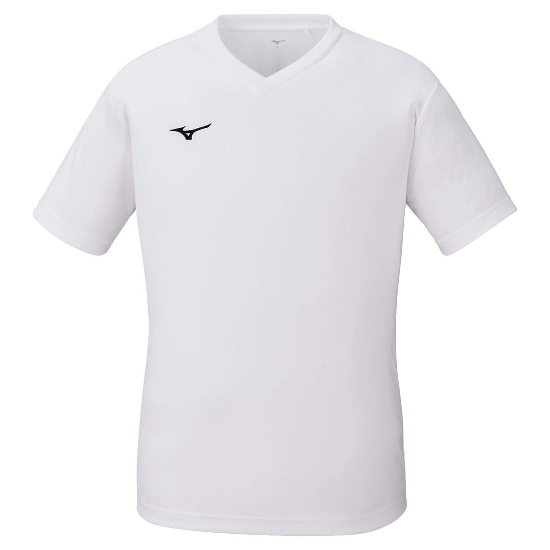 ナビドライTシャツ(半袖／V首)(大きいサイズ) ホワイト×ブラック 2L