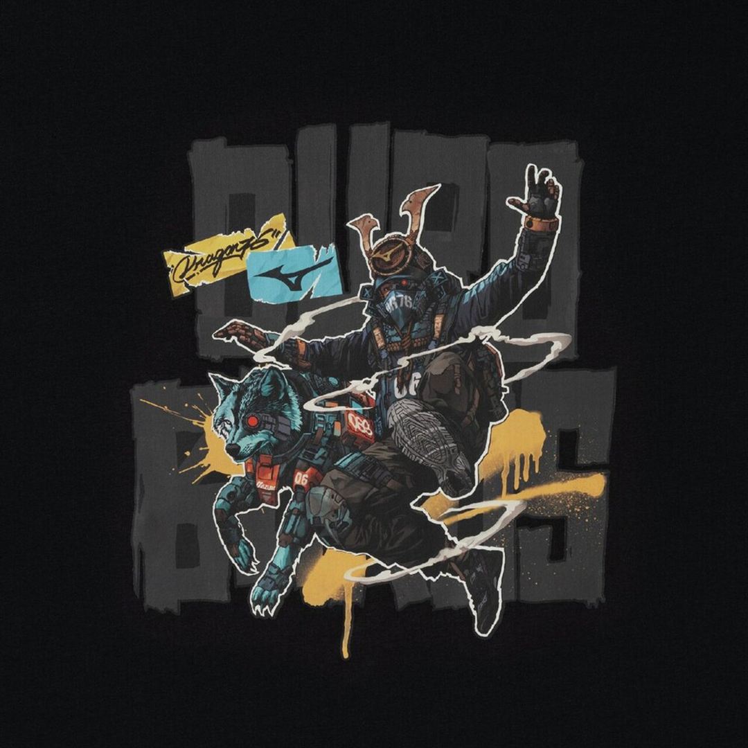 Dragon76ルーズフィットTシャツ ブラック XL