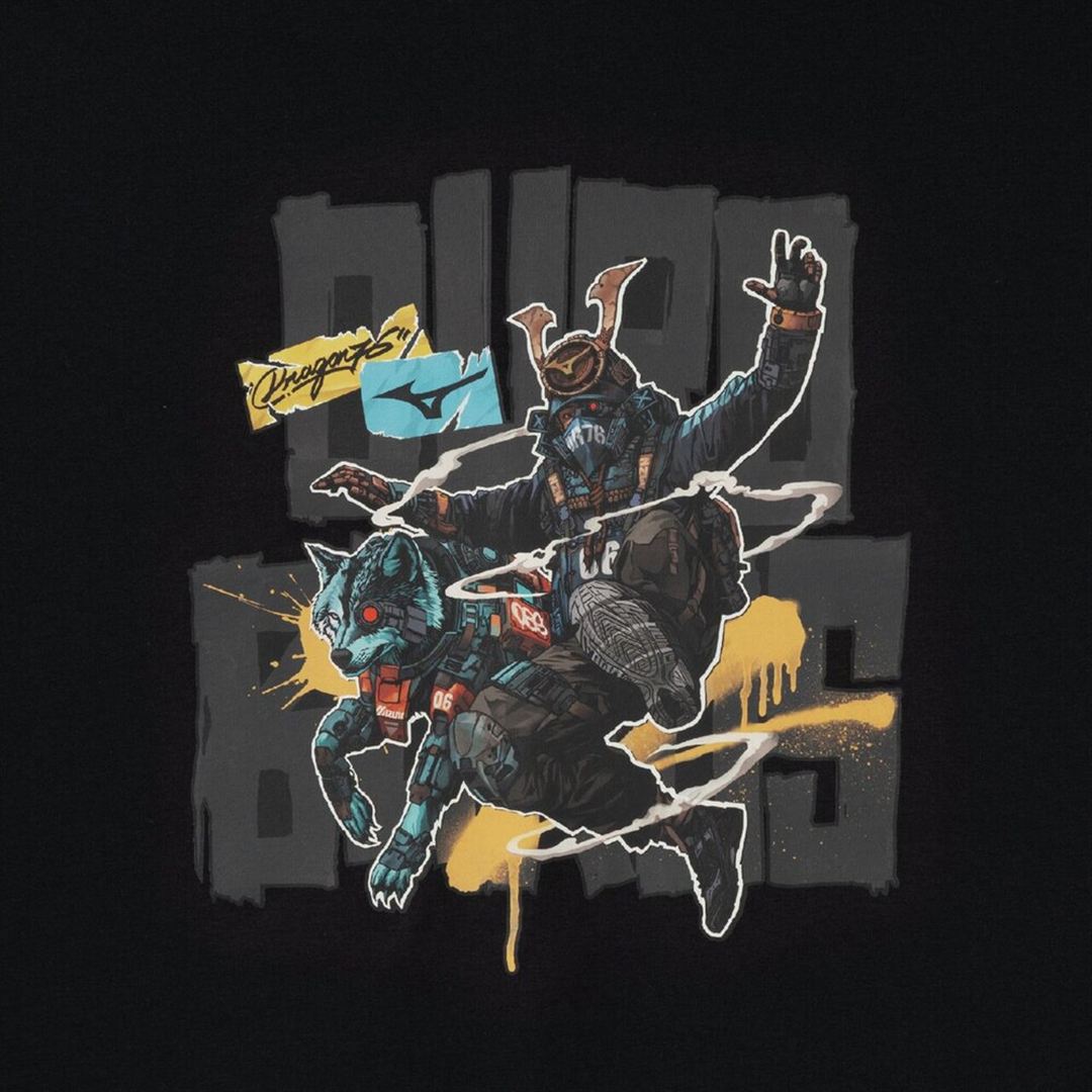 Dragon76ルーズフィットTシャツ(長袖) ブラック XL