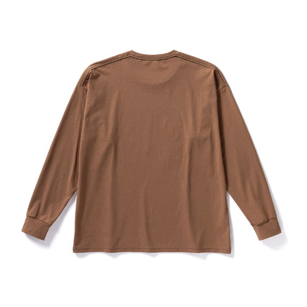 ルーズフィットTシャツ(長袖) ブラウン XL