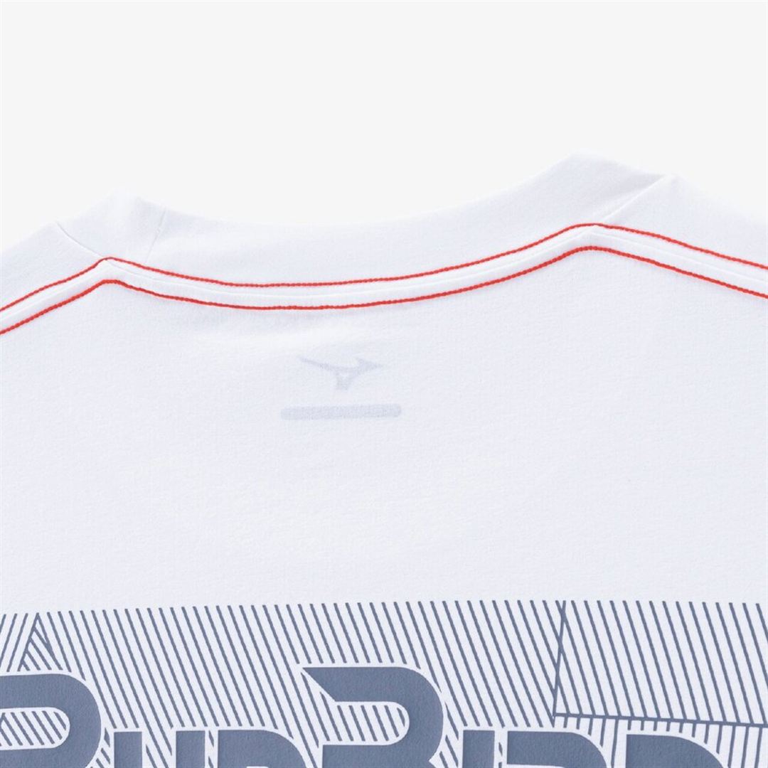 【ミズノ直営限定】ルーズフィットTシャツ(長袖) ホワイト×トリコロール XS