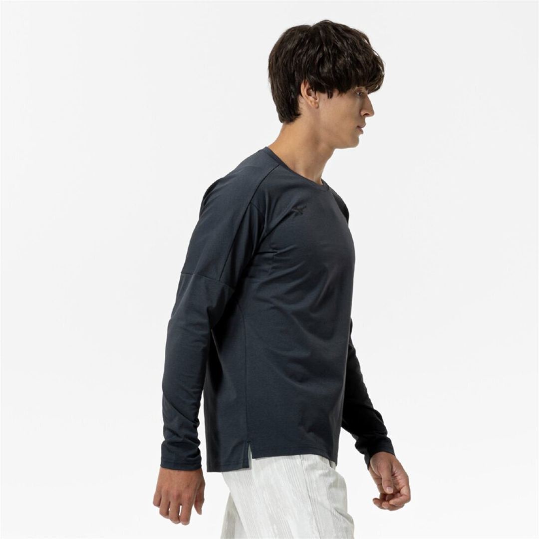 ソフトドライTシャツ(長袖) ダークネイビー XL