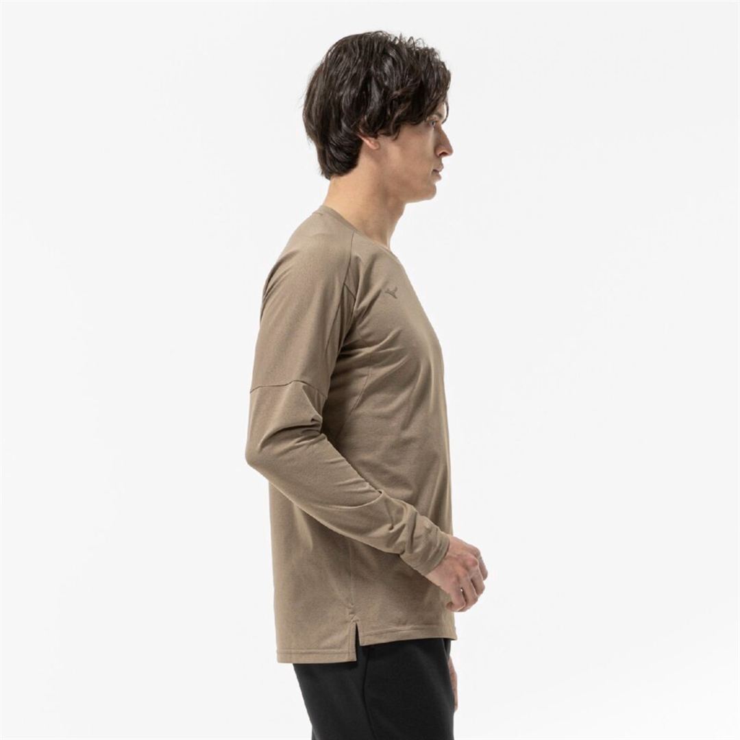 ソフトドライTシャツ(長袖) キャメル XL