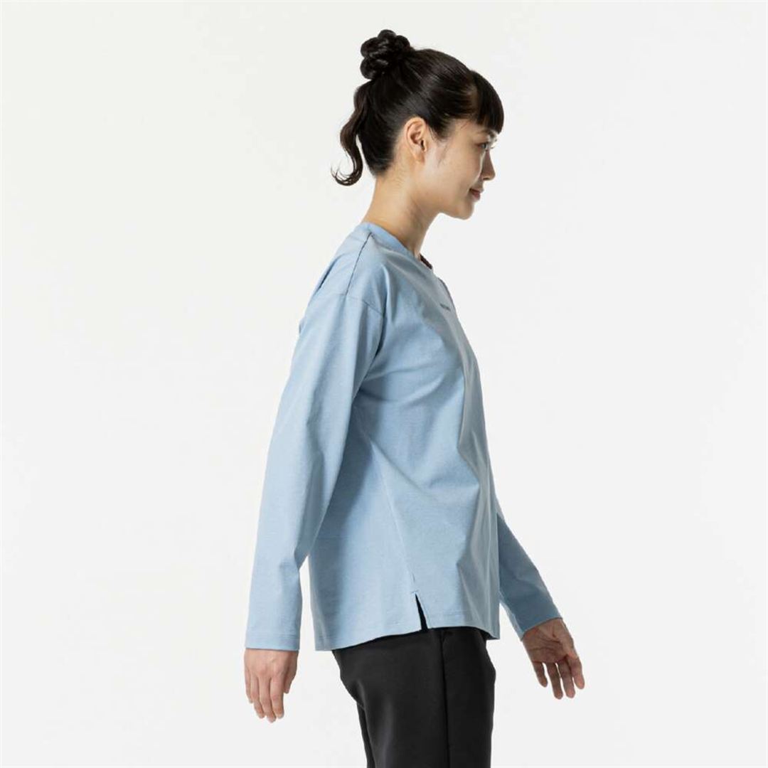ソフトドライTシャツ(長袖) グレイシアブルー XL