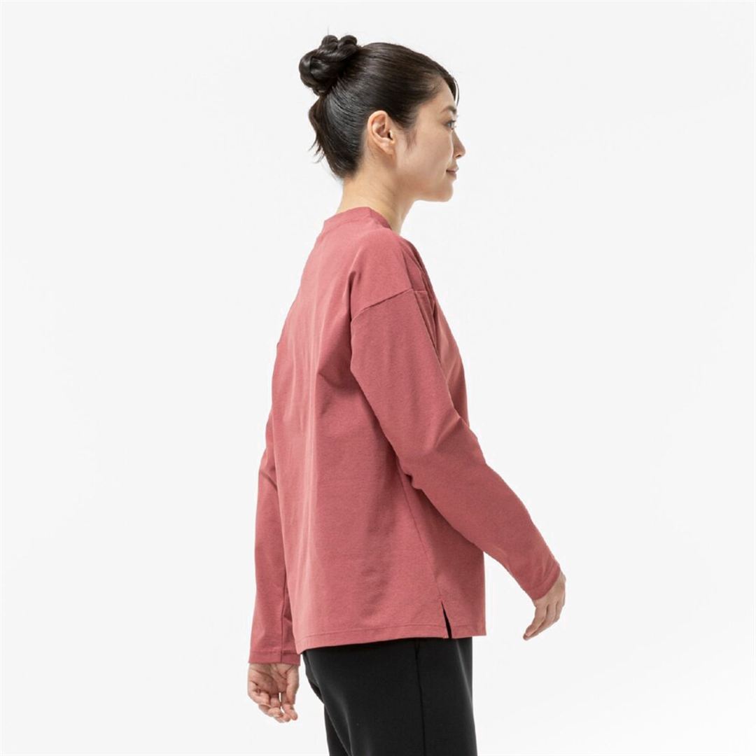 ソフトドライTシャツ(長袖) モーブピンク XL