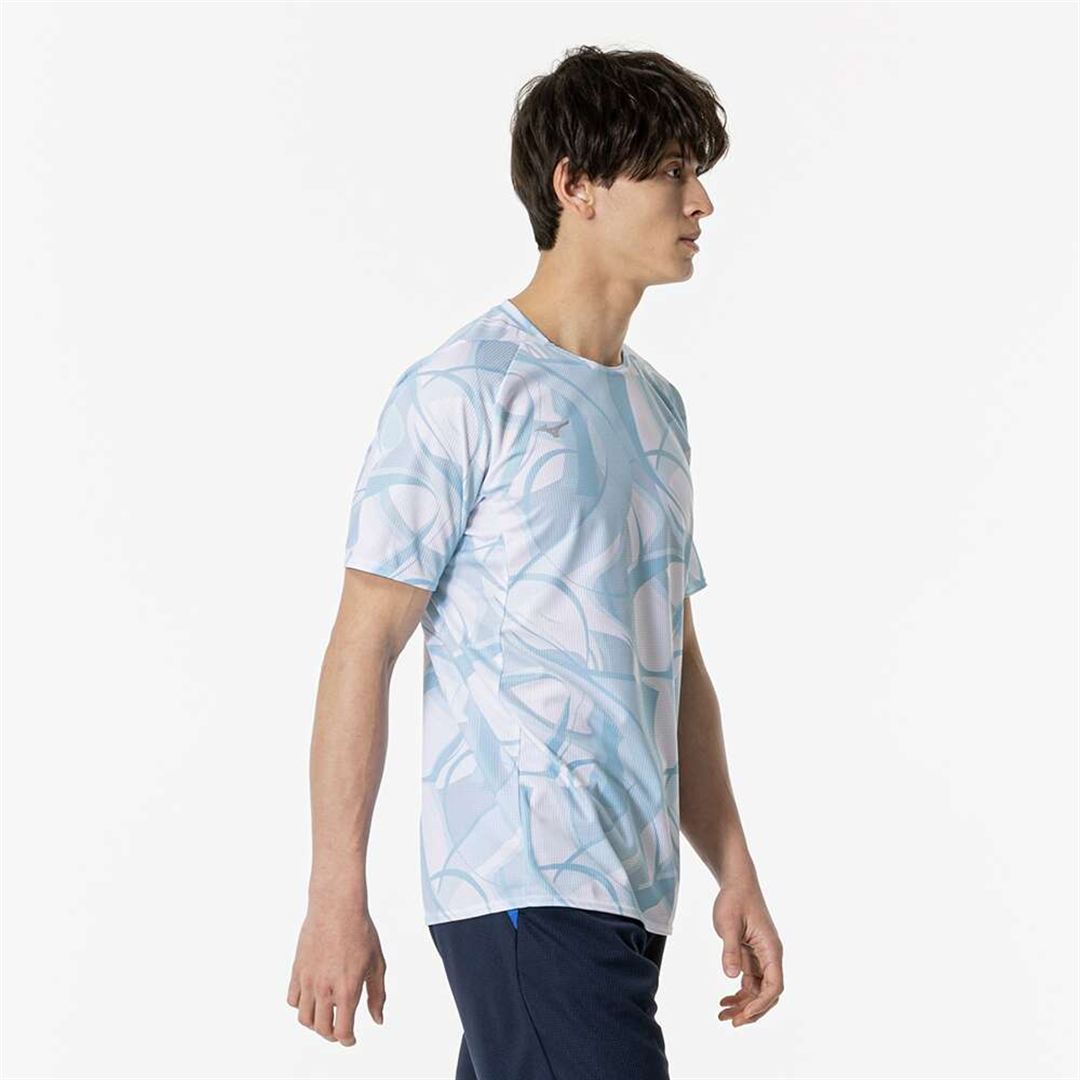 【汗処理／通気】ドライエアロフローTシャツ ライトブルー S