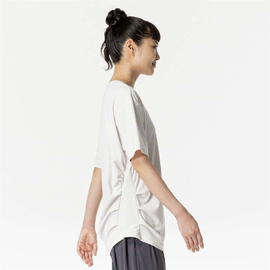ストレッチスムースTシャツ ホワイトサンド S