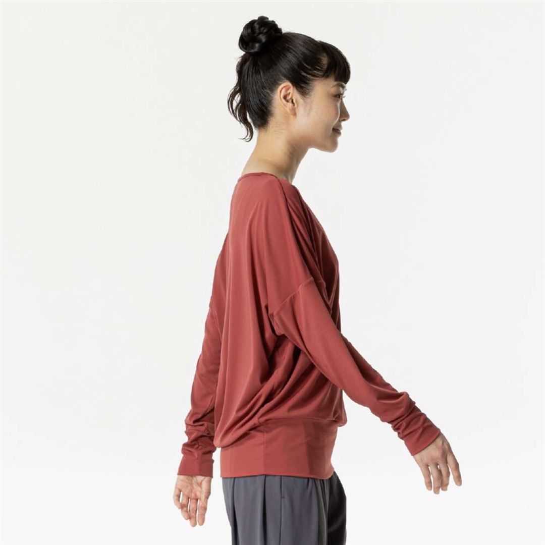 ストレッチスムースTシャツ(長袖) マルサラワイン S