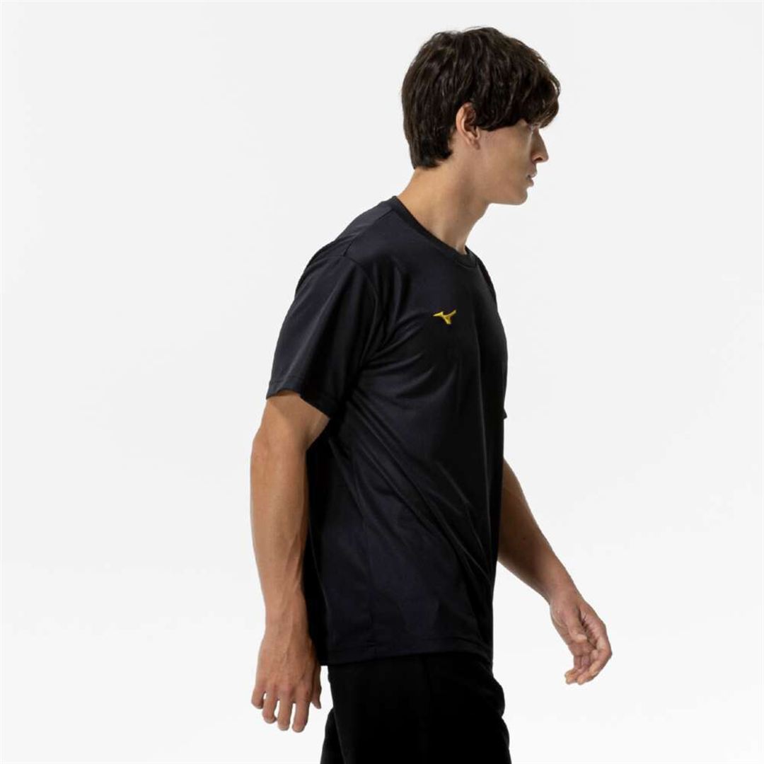 ナビドライTシャツ(半袖／丸首) ブラック×ゴールド XL