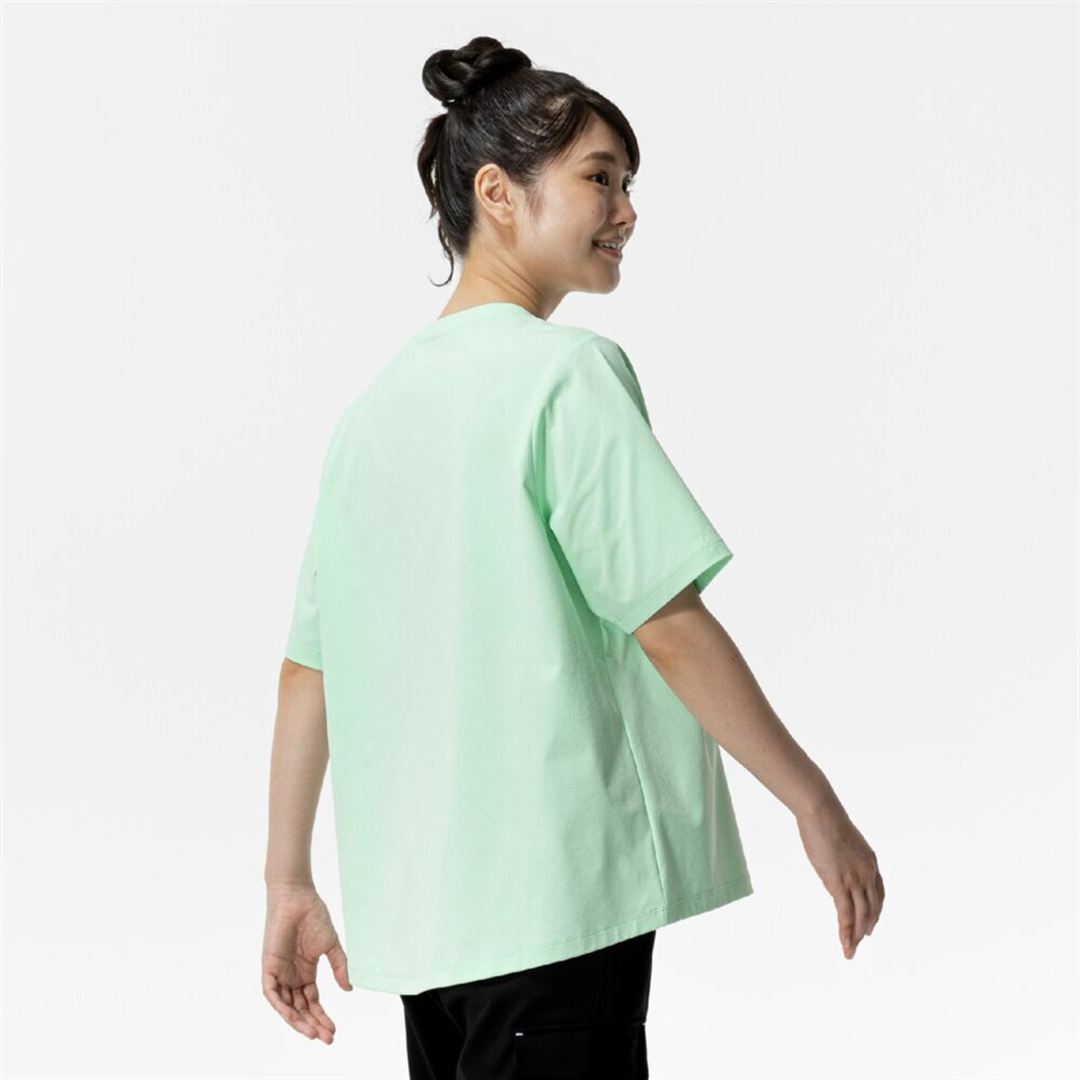 ソフトドライグラフィックTシャツ(ワイドシルエット) アクアグリーン S